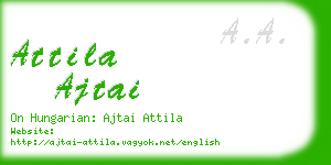 attila ajtai business card